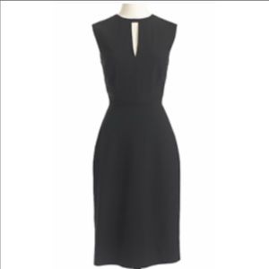 J Crew black keyhole sheath dress